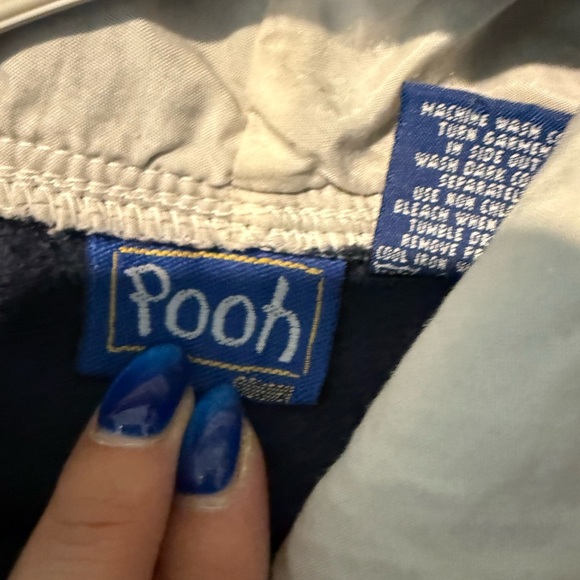 VINTAGE navy blue Disney Tigger fleece pullover hoodie - Picture 5 of 7